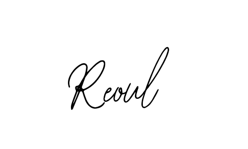 The best way (Bearetta-2O07w) to make a short signature is to pick only two or three words in your name. The name Reoul include a total of six letters. For converting this name. Reoul signature style 12 images and pictures png