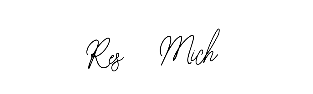 Res   Mich stylish signature style. Best Handwritten Sign (Bearetta-2O07w) for my name. Handwritten Signature Collection Ideas for my name Res   Mich. Res   Mich signature style 12 images and pictures png