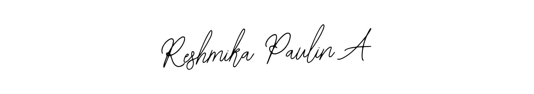 How to make Reshmika Paulin A signature? Bearetta-2O07w is a professional autograph style. Create handwritten signature for Reshmika Paulin A name. Reshmika Paulin A signature style 12 images and pictures png