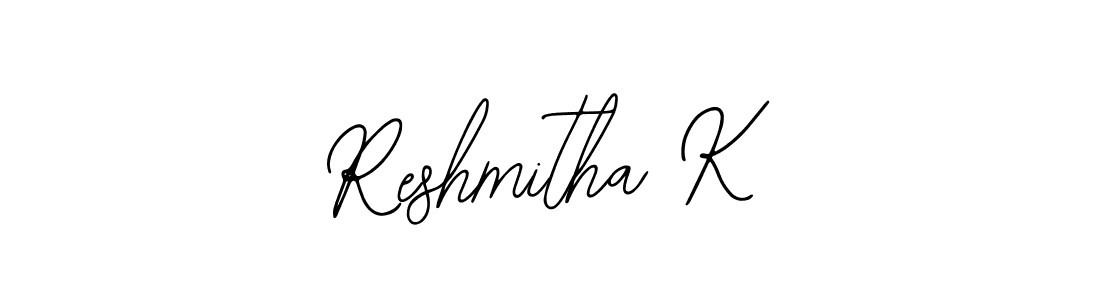 How to make Reshmitha K name signature. Use Bearetta-2O07w style for creating short signs online. This is the latest handwritten sign. Reshmitha K signature style 12 images and pictures png