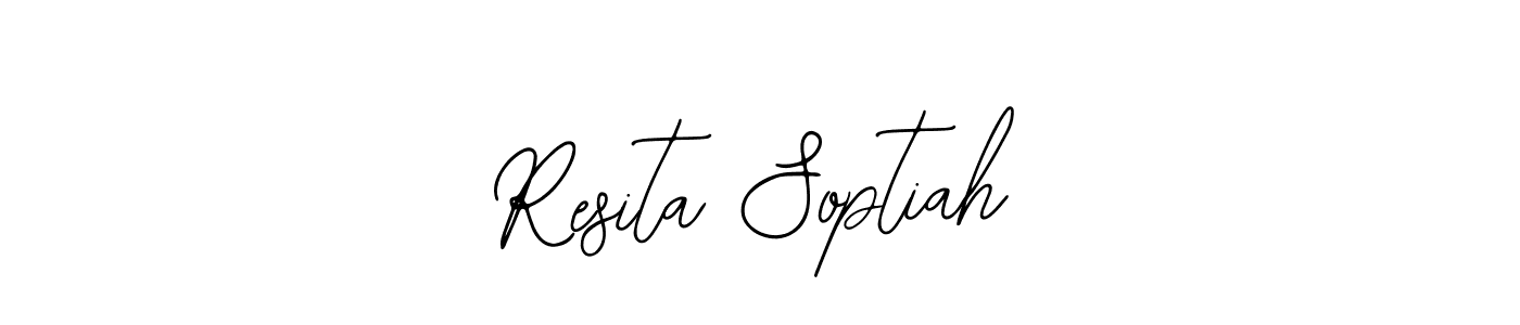Also You can easily find your signature by using the search form. We will create Resita Soptiah name handwritten signature images for you free of cost using Bearetta-2O07w sign style. Resita Soptiah signature style 12 images and pictures png