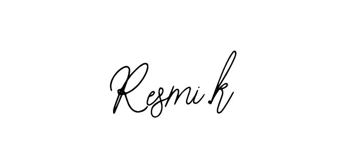 How to Draw Resmi.k signature style? Bearetta-2O07w is a latest design signature styles for name Resmi.k. Resmi.k signature style 12 images and pictures png