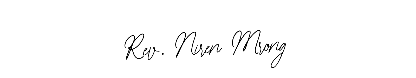 Make a short Rev. Niren Mrong signature style. Manage your documents anywhere anytime using Bearetta-2O07w. Create and add eSignatures, submit forms, share and send files easily. Rev. Niren Mrong signature style 12 images and pictures png