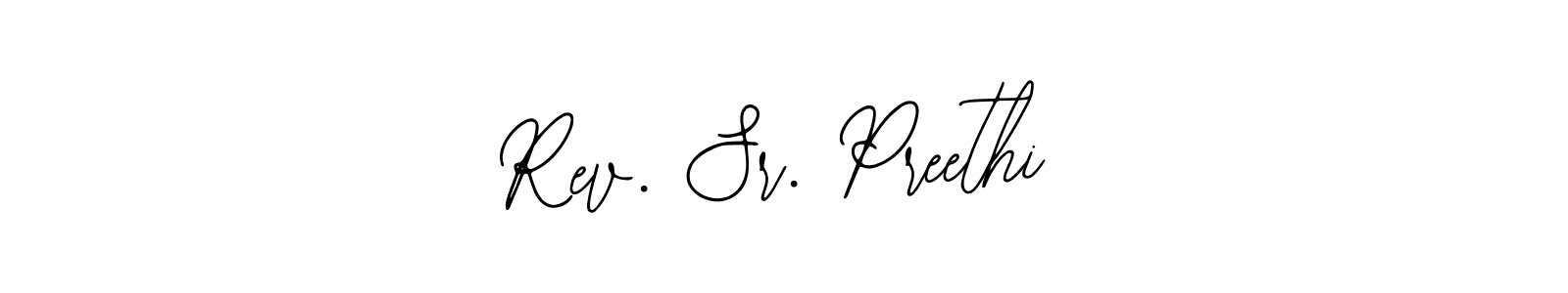 Similarly Bearetta-2O07w is the best handwritten signature design. Signature creator online .You can use it as an online autograph creator for name Rev. Sr. Preethi. Rev. Sr. Preethi signature style 12 images and pictures png