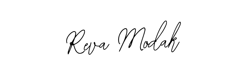 if you are searching for the best signature style for your name Reva Modak. so please give up your signature search. here we have designed multiple signature styles  using Bearetta-2O07w. Reva Modak signature style 12 images and pictures png