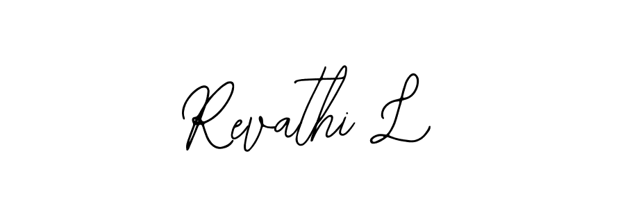 How to make Revathi L signature? Bearetta-2O07w is a professional autograph style. Create handwritten signature for Revathi L name. Revathi L signature style 12 images and pictures png