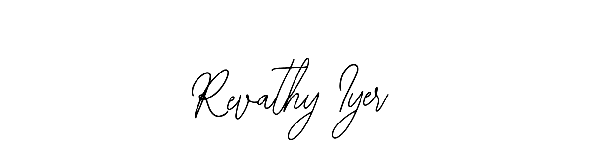 The best way (Bearetta-2O07w) to make a short signature is to pick only two or three words in your name. The name Revathy Iyer include a total of six letters. For converting this name. Revathy Iyer signature style 12 images and pictures png