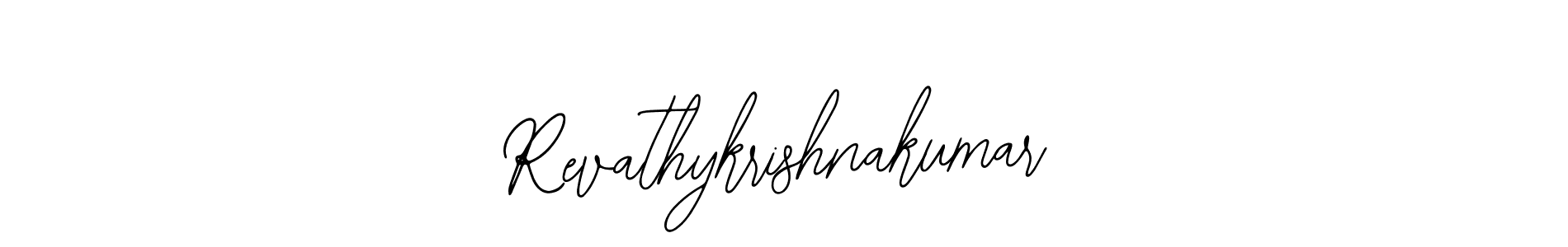 How to make Revathykrishnakumar name signature. Use Bearetta-2O07w style for creating short signs online. This is the latest handwritten sign. Revathykrishnakumar signature style 12 images and pictures png