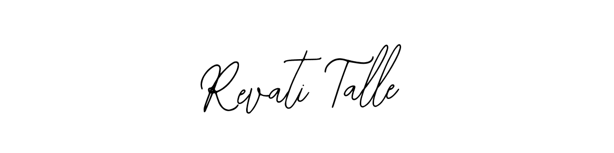 The best way (Bearetta-2O07w) to make a short signature is to pick only two or three words in your name. The name Revati Talle include a total of six letters. For converting this name. Revati Talle signature style 12 images and pictures png