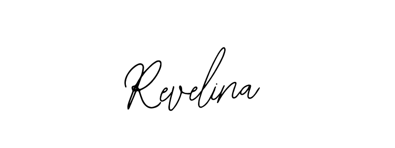 How to make Revelina name signature. Use Bearetta-2O07w style for creating short signs online. This is the latest handwritten sign. Revelina signature style 12 images and pictures png