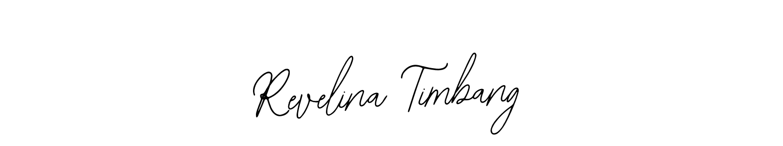 Similarly Bearetta-2O07w is the best handwritten signature design. Signature creator online .You can use it as an online autograph creator for name Revelina Timbang. Revelina Timbang signature style 12 images and pictures png