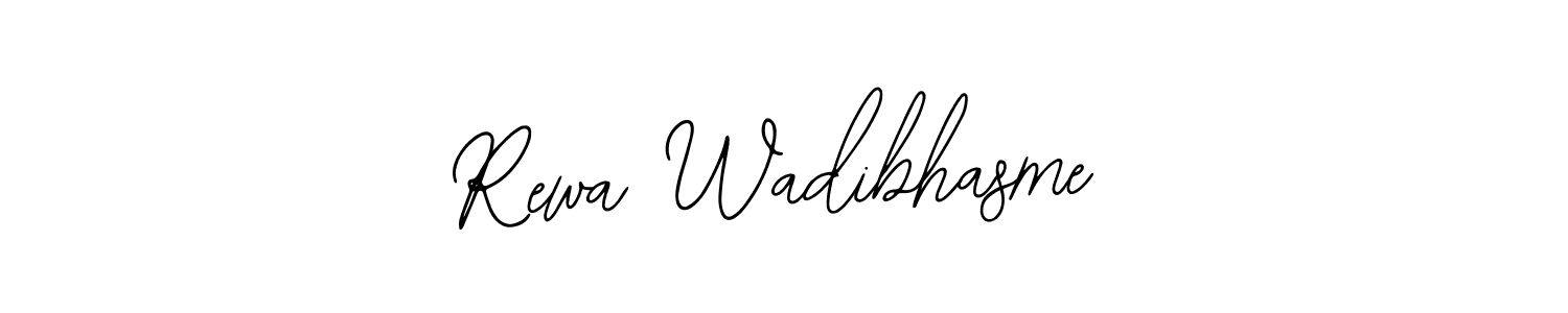 Similarly Bearetta-2O07w is the best handwritten signature design. Signature creator online .You can use it as an online autograph creator for name Rewa Wadibhasme. Rewa Wadibhasme signature style 12 images and pictures png