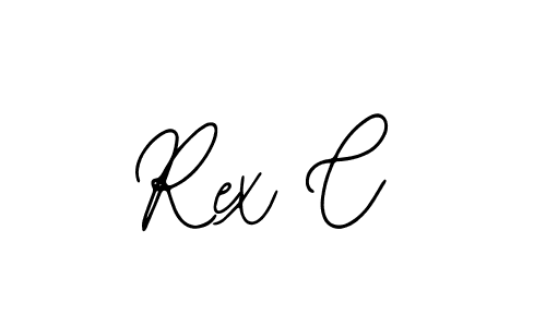 How to make Rex C name signature. Use Bearetta-2O07w style for creating short signs online. This is the latest handwritten sign. Rex C signature style 12 images and pictures png