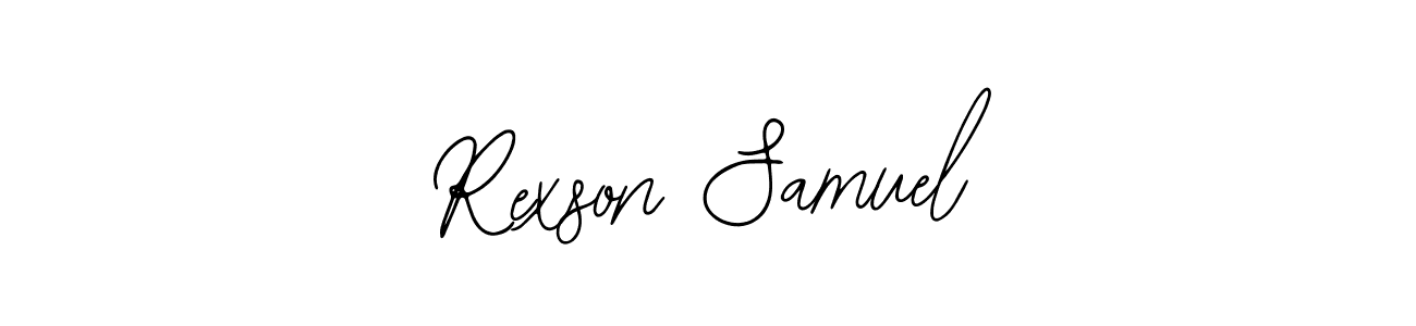 How to Draw Rexson Samuel signature style? Bearetta-2O07w is a latest design signature styles for name Rexson Samuel. Rexson Samuel signature style 12 images and pictures png
