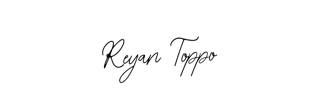 if you are searching for the best signature style for your name Reyan Toppo. so please give up your signature search. here we have designed multiple signature styles  using Bearetta-2O07w. Reyan Toppo signature style 12 images and pictures png