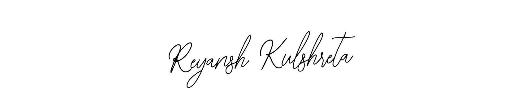 It looks lik you need a new signature style for name Reyansh Kulshreta. Design unique handwritten (Bearetta-2O07w) signature with our free signature maker in just a few clicks. Reyansh Kulshreta signature style 12 images and pictures png