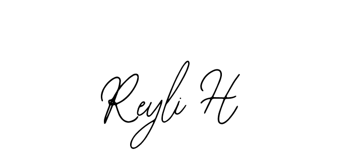 if you are searching for the best signature style for your name Reyli H. so please give up your signature search. here we have designed multiple signature styles  using Bearetta-2O07w. Reyli H signature style 12 images and pictures png