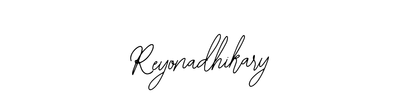 Use a signature maker to create a handwritten signature online. With this signature software, you can design (Bearetta-2O07w) your own signature for name Reyonadhikary. Reyonadhikary signature style 12 images and pictures png