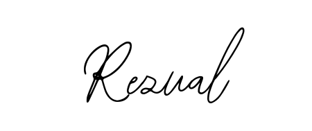 Create a personalized artistic stamp with Rezual in Bearetta-2O07w font. Perfect for visual artists, designers, and influencers. Rezual signature style 12 images and pictures png