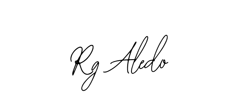 You should practise on your own different ways (Bearetta-2O07w) to write your name (Rg Aledo) in signature. don't let someone else do it for you. Rg Aledo signature style 12 images and pictures png