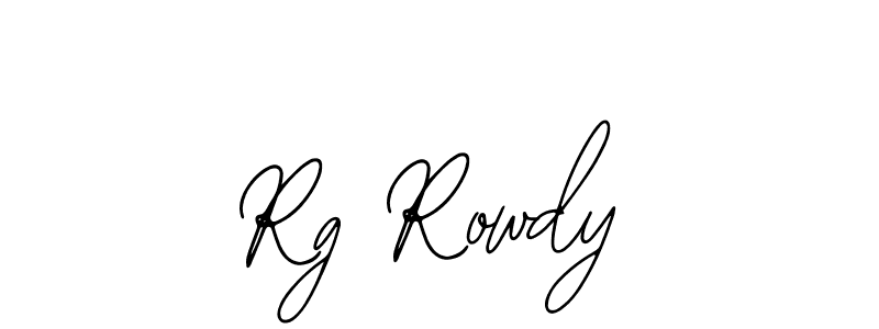 Similarly Bearetta-2O07w is the best handwritten signature design. Signature creator online .You can use it as an online autograph creator for name Rg Rowdy. Rg Rowdy signature style 12 images and pictures png
