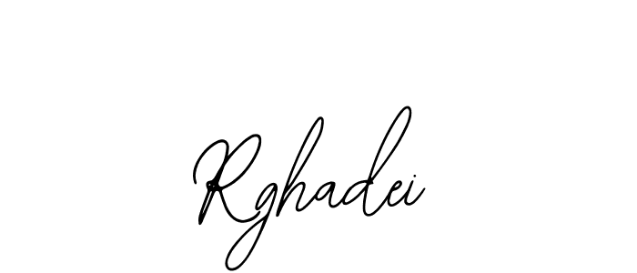 You should practise on your own different ways (Bearetta-2O07w) to write your name (Rghadei) in signature. don't let someone else do it for you. Rghadei signature style 12 images and pictures png