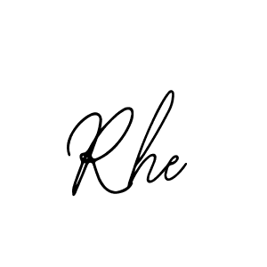 Make a beautiful signature design for name Rhe. With this signature (Bearetta-2O07w) style, you can create a handwritten signature for free. Rhe signature style 12 images and pictures png