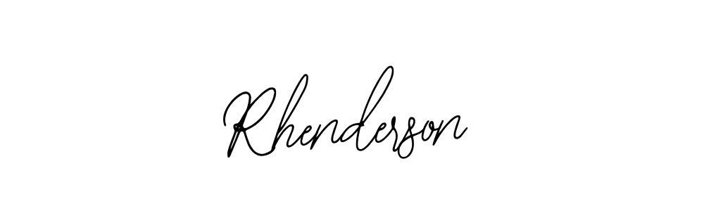 Design your own signature with our free online signature maker. With this signature software, you can create a handwritten (Bearetta-2O07w) signature for name Rhenderson. Rhenderson signature style 12 images and pictures png