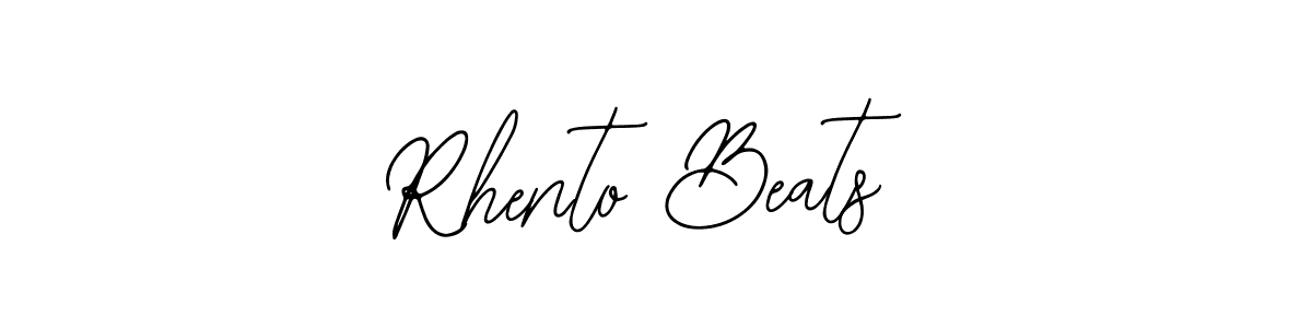 Use a signature maker to create a handwritten signature online. With this signature software, you can design (Bearetta-2O07w) your own signature for name Rhento Beats. Rhento Beats signature style 12 images and pictures png