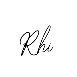 How to make Rhi name signature. Use Bearetta-2O07w style for creating short signs online. This is the latest handwritten sign. Rhi signature style 12 images and pictures png