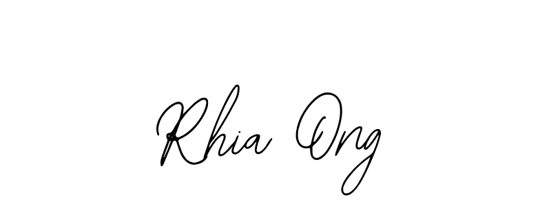 How to make Rhia Ong name signature. Use Bearetta-2O07w style for creating short signs online. This is the latest handwritten sign. Rhia Ong signature style 12 images and pictures png