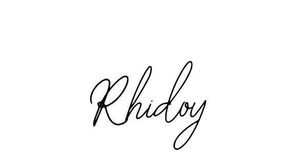 Design your own signature with our free online signature maker. With this signature software, you can create a handwritten (Bearetta-2O07w) signature for name Rhidoy. Rhidoy signature style 12 images and pictures png