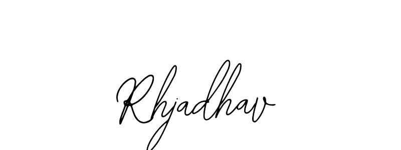 How to make Rhjadhav name signature. Use Bearetta-2O07w style for creating short signs online. This is the latest handwritten sign. Rhjadhav signature style 12 images and pictures png