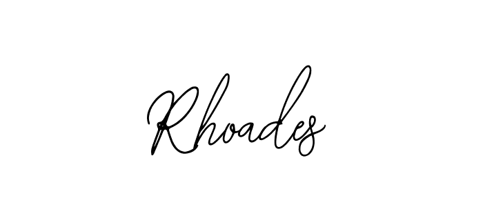 Design your own signature with our free online signature maker. With this signature software, you can create a handwritten (Bearetta-2O07w) signature for name Rhoades. Rhoades signature style 12 images and pictures png