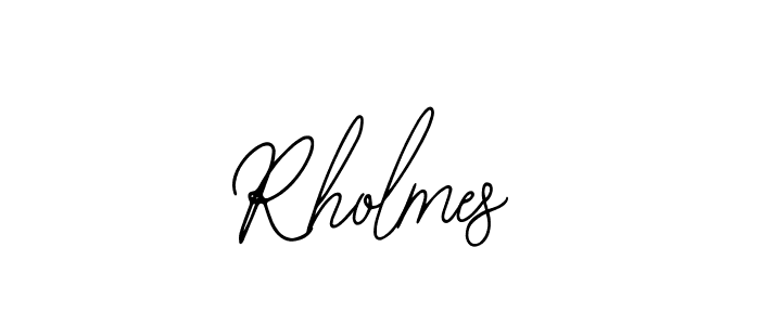 How to make Rholmes name signature. Use Bearetta-2O07w style for creating short signs online. This is the latest handwritten sign. Rholmes signature style 12 images and pictures png