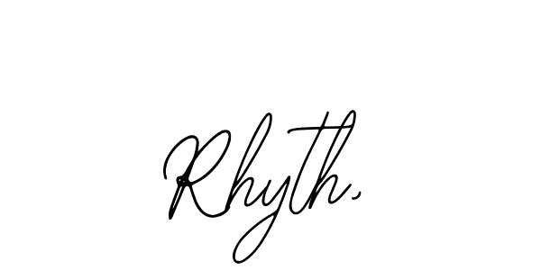 Make a beautiful signature design for name Rhyth,. With this signature (Bearetta-2O07w) style, you can create a handwritten signature for free. Rhyth, signature style 12 images and pictures png