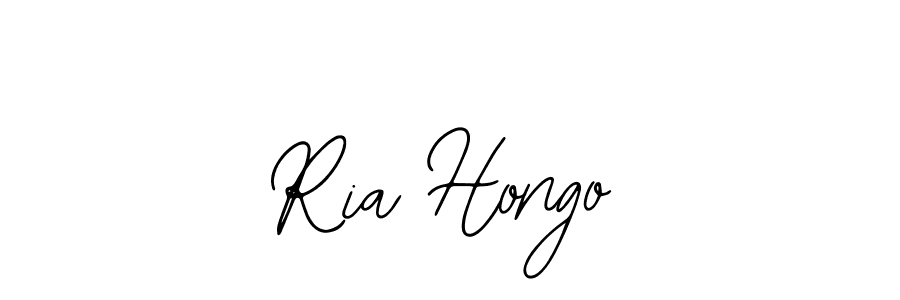 Use a signature maker to create a handwritten signature online. With this signature software, you can design (Bearetta-2O07w) your own signature for name Ria Hongo. Ria Hongo signature style 12 images and pictures png