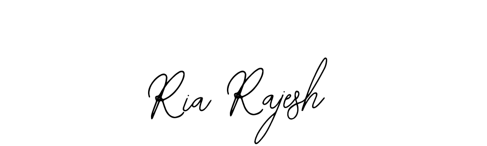 You should practise on your own different ways (Bearetta-2O07w) to write your name (Ria Rajesh) in signature. don't let someone else do it for you. Ria Rajesh signature style 12 images and pictures png