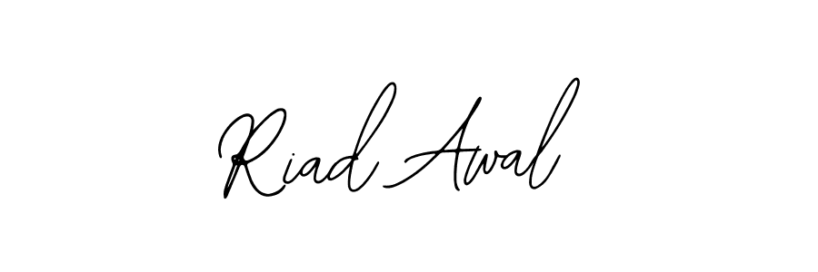 You should practise on your own different ways (Bearetta-2O07w) to write your name (Riad Awal) in signature. don't let someone else do it for you. Riad Awal signature style 12 images and pictures png