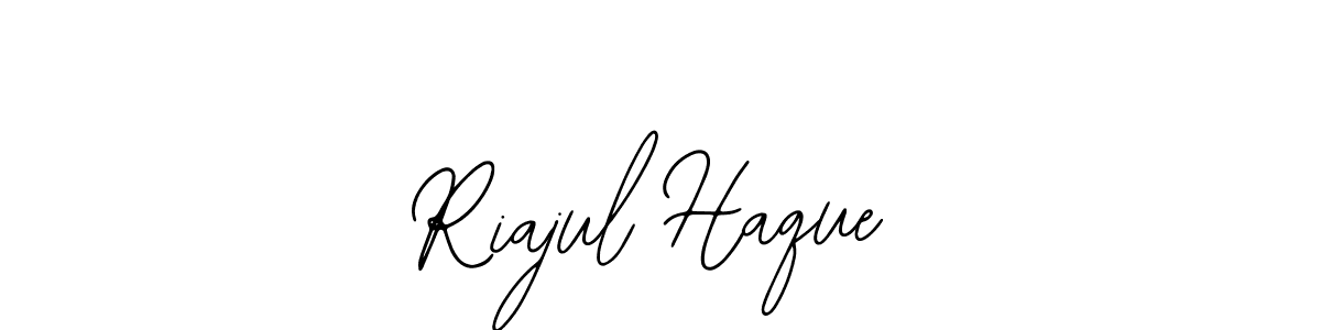 You should practise on your own different ways (Bearetta-2O07w) to write your name (Riajul Haque) in signature. don't let someone else do it for you. Riajul Haque signature style 12 images and pictures png