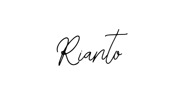 Use a signature maker to create a handwritten signature online. With this signature software, you can design (Bearetta-2O07w) your own signature for name Rianto. Rianto signature style 12 images and pictures png