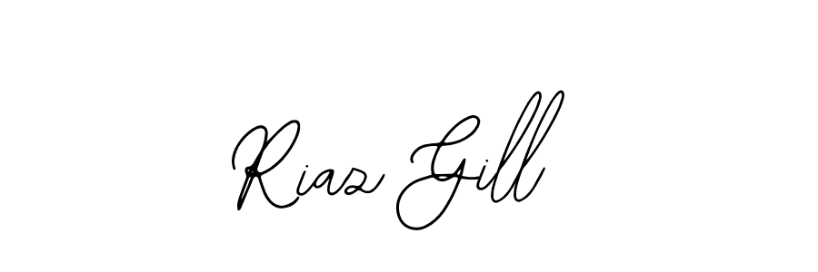 if you are searching for the best signature style for your name Riaz Gill. so please give up your signature search. here we have designed multiple signature styles  using Bearetta-2O07w. Riaz Gill signature style 12 images and pictures png