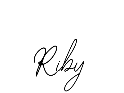 Make a beautiful signature design for name Riby. With this signature (Bearetta-2O07w) style, you can create a handwritten signature for free. Riby signature style 12 images and pictures png
