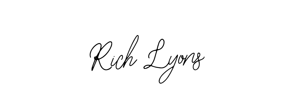 The best way (Bearetta-2O07w) to make a short signature is to pick only two or three words in your name. The name Rich Lyons include a total of six letters. For converting this name. Rich Lyons signature style 12 images and pictures png