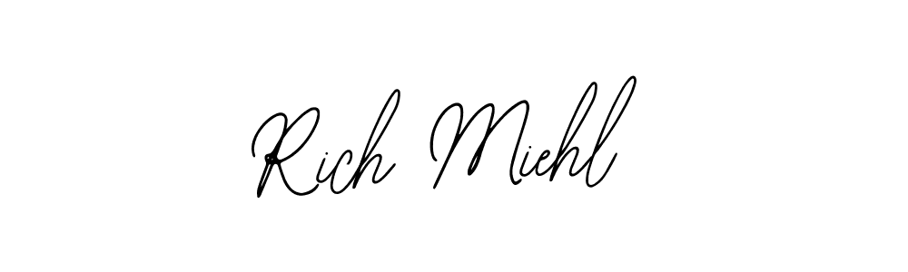 How to make Rich Miehl name signature. Use Bearetta-2O07w style for creating short signs online. This is the latest handwritten sign. Rich Miehl signature style 12 images and pictures png