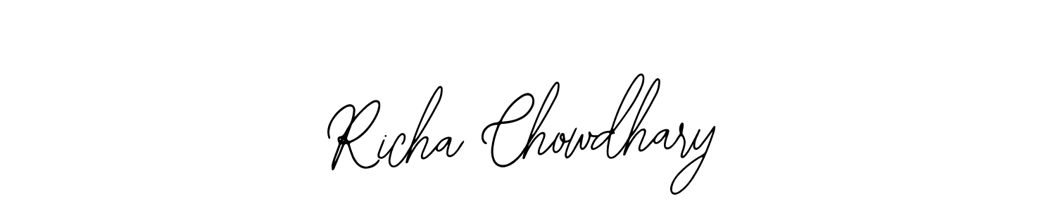 Create a beautiful signature design for name Richa Chowdhary. With this signature (Bearetta-2O07w) fonts, you can make a handwritten signature for free. Richa Chowdhary signature style 12 images and pictures png