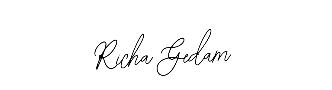 Make a short Richa Gedam signature style. Manage your documents anywhere anytime using Bearetta-2O07w. Create and add eSignatures, submit forms, share and send files easily. Richa Gedam signature style 12 images and pictures png