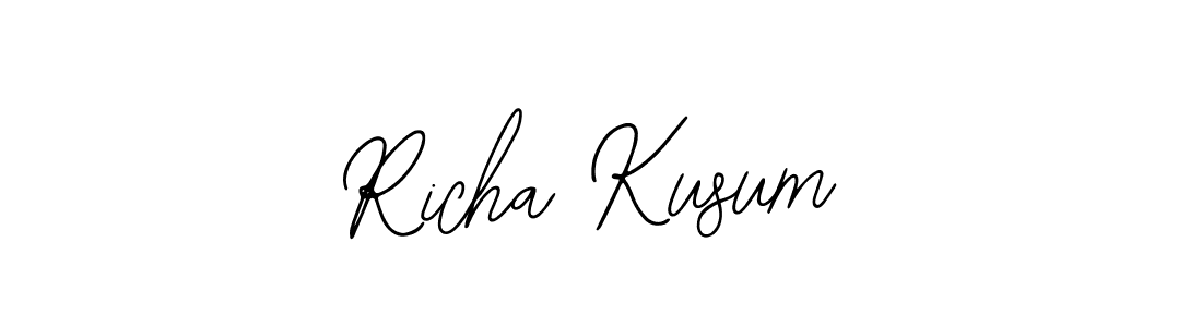 Bearetta-2O07w is a professional signature style that is perfect for those who want to add a touch of class to their signature. It is also a great choice for those who want to make their signature more unique. Get Richa Kusum name to fancy signature for free. Richa Kusum signature style 12 images and pictures png