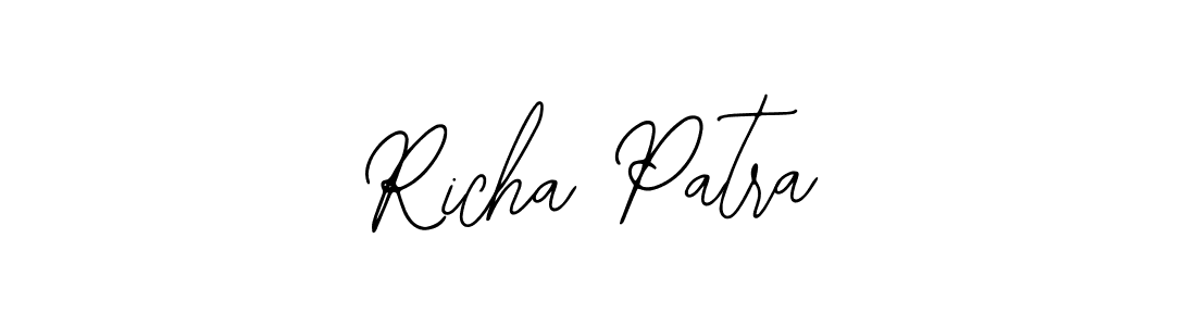 How to make Richa Patra name signature. Use Bearetta-2O07w style for creating short signs online. This is the latest handwritten sign. Richa Patra signature style 12 images and pictures png