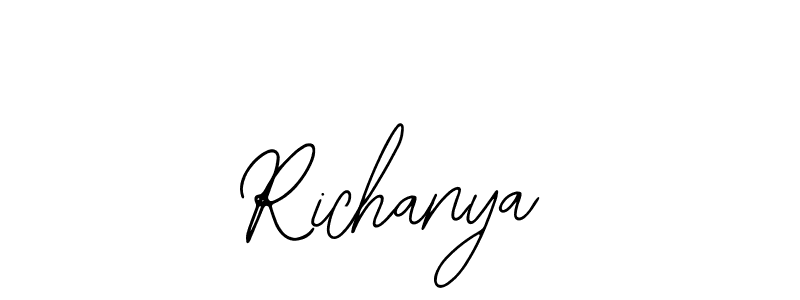 Use a signature maker to create a handwritten signature online. With this signature software, you can design (Bearetta-2O07w) your own signature for name Richanya. Richanya signature style 12 images and pictures png